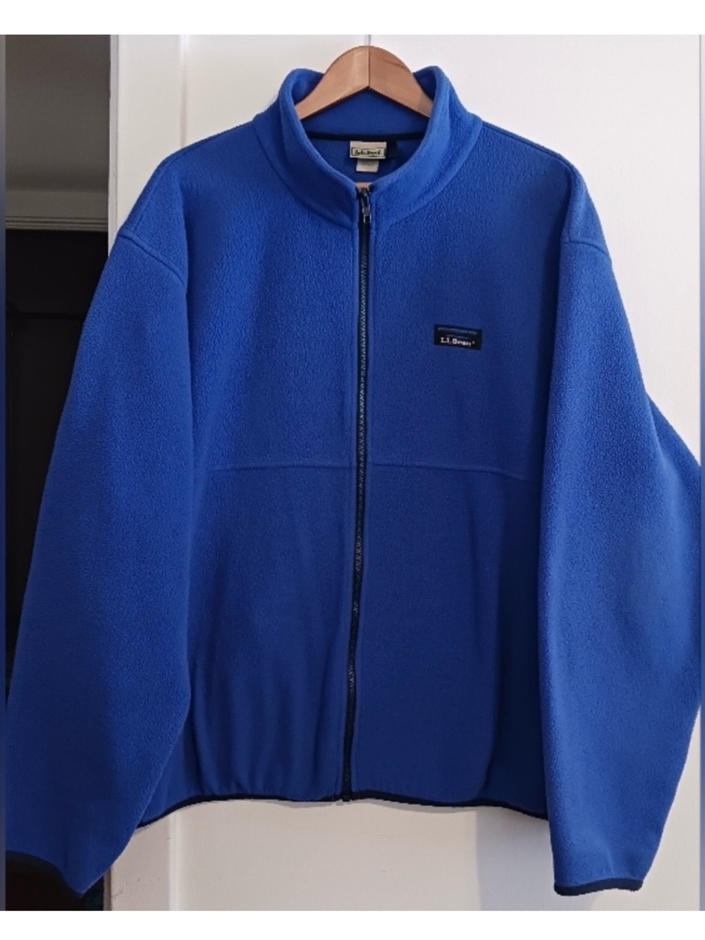 L.L. Bean Men’s Zip-Front Fleece Jacket in Royal Blue